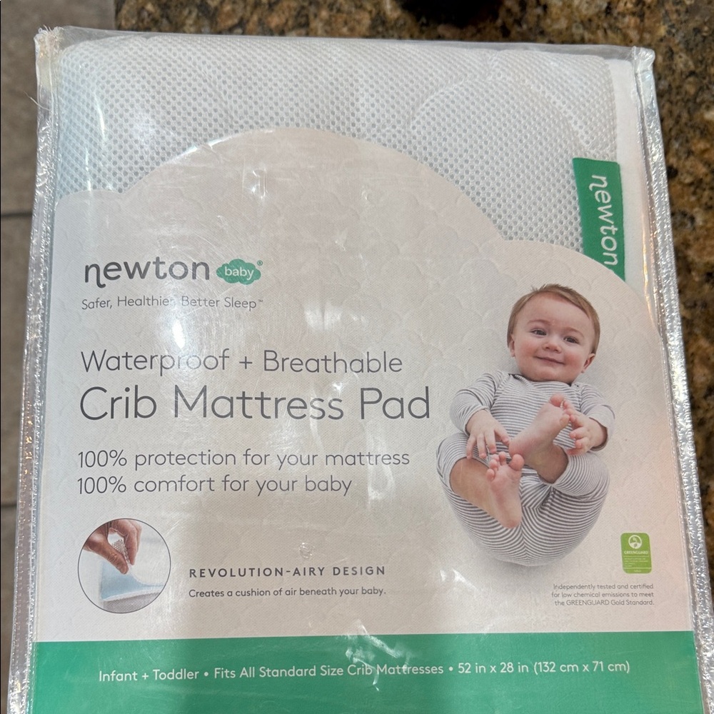 Newton White Crib Mattress Pad